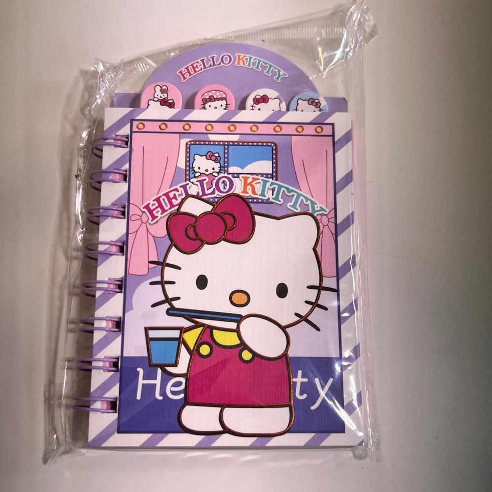 Hello Kitty 87x145mm Spiral‎ Notebook Purple Pink Kawaii Sanrio SH-FL605 New